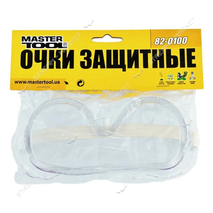 Очки защитные Master-Tool 82-0100 закрытые панорама прозрачные