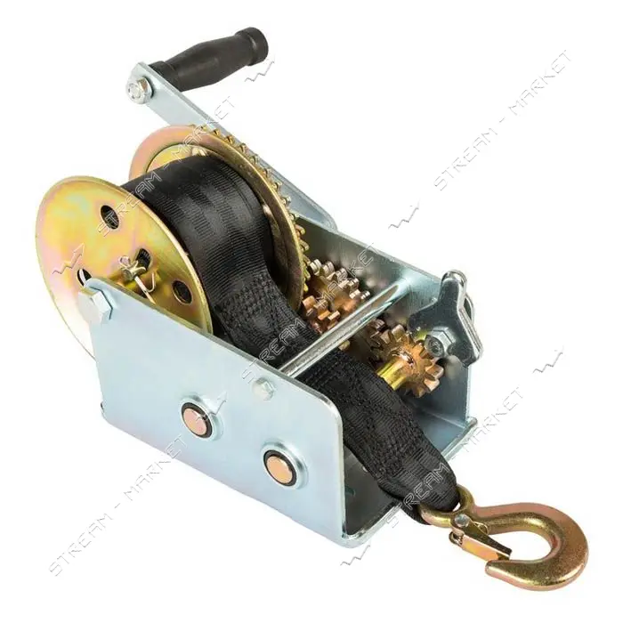 Лебедка барабанная Master-Tool 86-8290 ремень 907кг ремень 8м