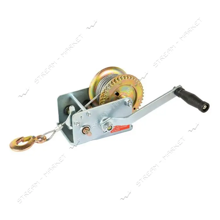 Лебедка барабанная Master-Tool 86-8190 трос 907кг трос 10м