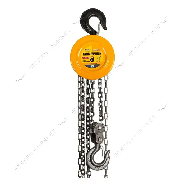 Таль ручная Master-Tool 86-9120 2т длина цепи 3м круглый блок