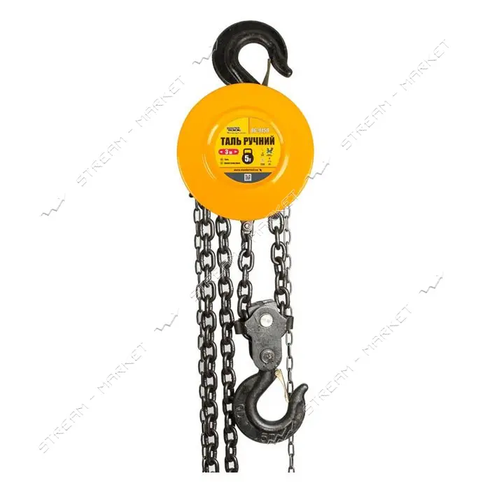 Таль ручная Master-Tool 86-9150 5т длина цепи 3м круглый блок                                       