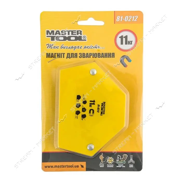 Магнит для сварки MasterTool 81-0212 11кг 30/45/60/75/90/135 95х48мм