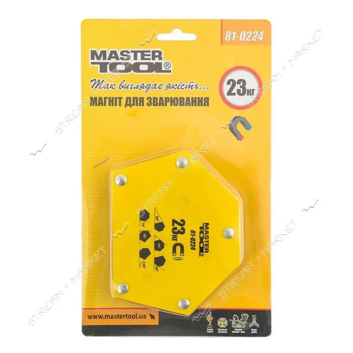 Магнит для сварки MasterTool 81-0224 23кг 30/45/60/75/90/135 115х90мм                               