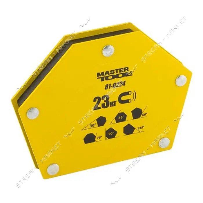 Магнит для сварки MasterTool 81-0224 23кг 30/45/60/75/90/135 115х90мм                               