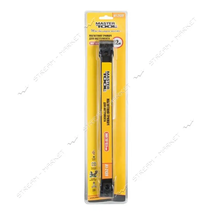 Магнитный держатель для инструмента MasterTool 81-2139 12кг 305х23х12.5мм