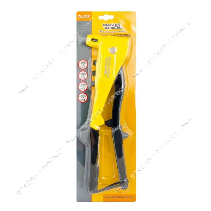 Пистолет для заклепок MasterTool 21-0713 260мм O 2.4/3.2/4/4.8мм                                    
