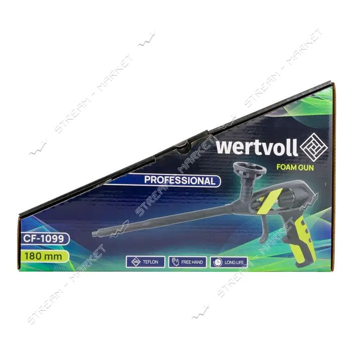 Пистолет для монтажной пены WERTVOLL CF-1099 ствол CTF18 free hand тефлоновое покрытие