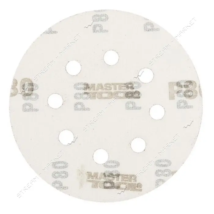 Круг шлифовальный MasterTool 08-2508-H на липучке 8 отверстий 125мм зерно 80 5шт