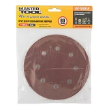 Круг шлифовальный MasterTool 08-1808-H на липучке 8 отверстий 180мм зерно 80 5шт                    