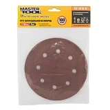 Круг шлифовальный MasterTool 08-1810-H на липучке 8 отверстий 180мм зерно 100 5шт                   