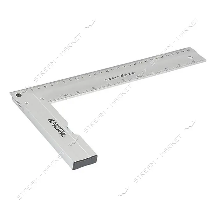 Угольник строительный MasterTool 30-4300 300мм AL-AL капсула 0.5 мм/1м                              