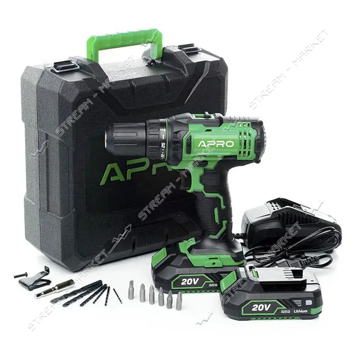 Аккумуляторная дрель-шуруповерт Apro 895030 20D