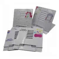 Подставка для книг 6258 Happy Birthday 21х22см металл микс                                          