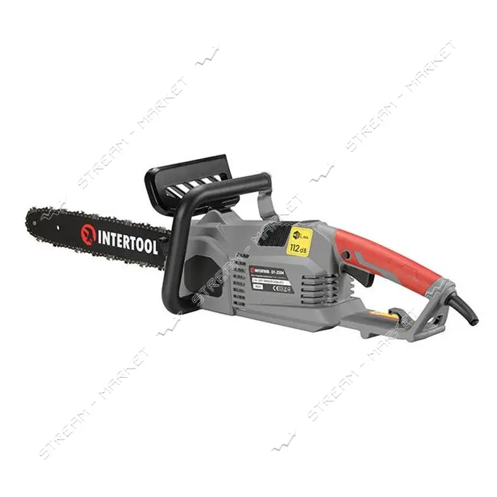 Пила цепная Intertool DT-2204 электрическая 2400Вт шина 40см плавный пуск прямой двигатель