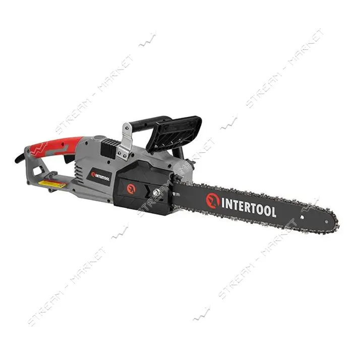 Пила цепная Intertool DT-2204 электрическая 2400Вт шина 40см плавный пуск прямой двигатель