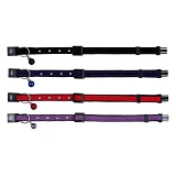 Ошейник для кошек Trixie вельвет с заклепками и колокольчиком                                       