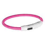 Ошейник Trixie светящийся с USB M-L 45cм 7мм розовый                                                