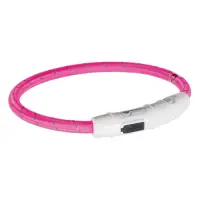 Ошейник Trixie светящийся с USB M-L 45cм 7мм розовый                                                