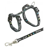 Шлейка с поводком Trixie Kitty Cat для котят, нейлон, 21-33 см/8 мм (цвета в ассортименте)