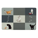 Коврик под миски для котов Trixie Patchwork 44x28см серый                                           