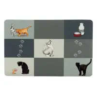 Коврик под миски для котов Trixie Patchwork 44x28см серый                                           