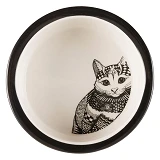 Миска для котов Trixie Zentangle 0.3л 12см белая керамика                                           