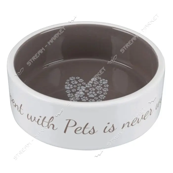 Миска для собак Trixie Pets Home 0.3л 12см керамика бежевая