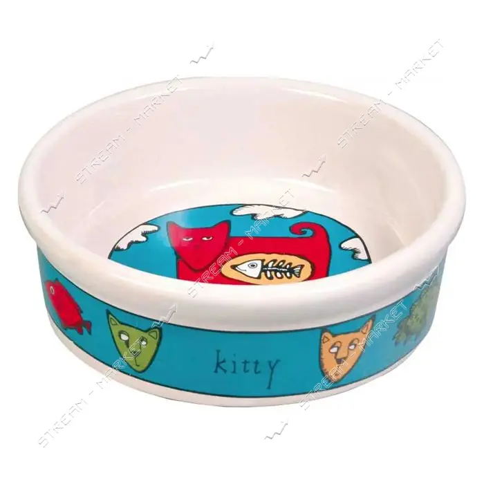 Миска Trixie для котов 0.2л 11.5см керамика 1шт                                                     