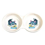 Миска Trixie  двойная 0.15л 11см керамика                                                           