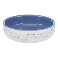 Миска Trixie для котов коротконосых пород 0.3л d15см синяя керамика                                 