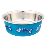 Миска для котов Trixie металлическая на резине с пластиковым покрытием 0.25л 12см