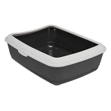 Туалет для котов с рамкой Trixie 37x15x47см темно-серый                                             