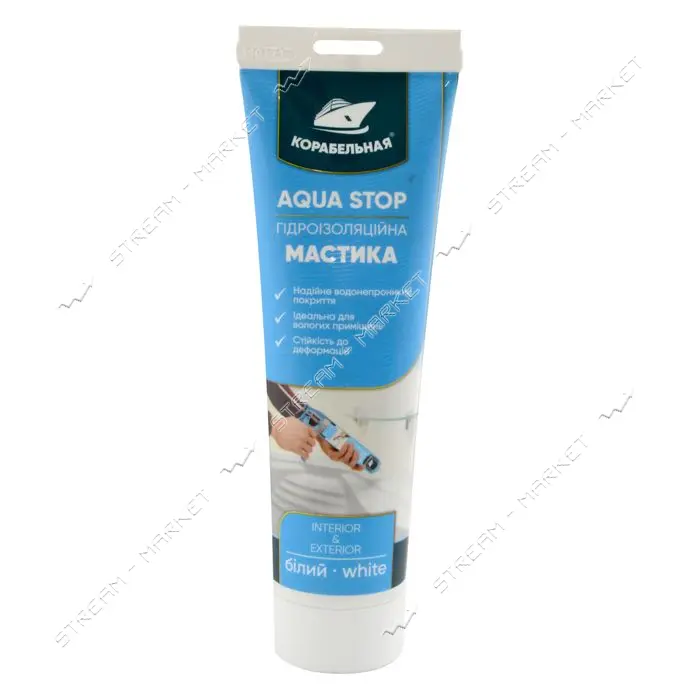 Мастика акриловая Корабельная гидроизоляционная Aquastop 180г                                       