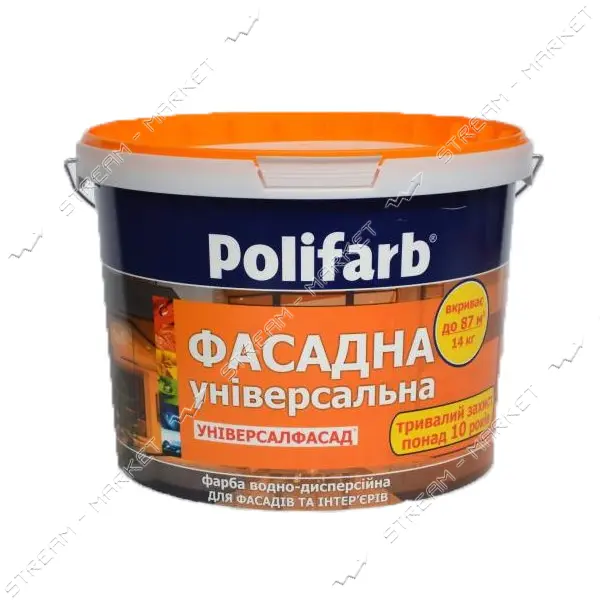 Краска водоэмульсионная Polifarb Универсалфасад 4.2кг                                               