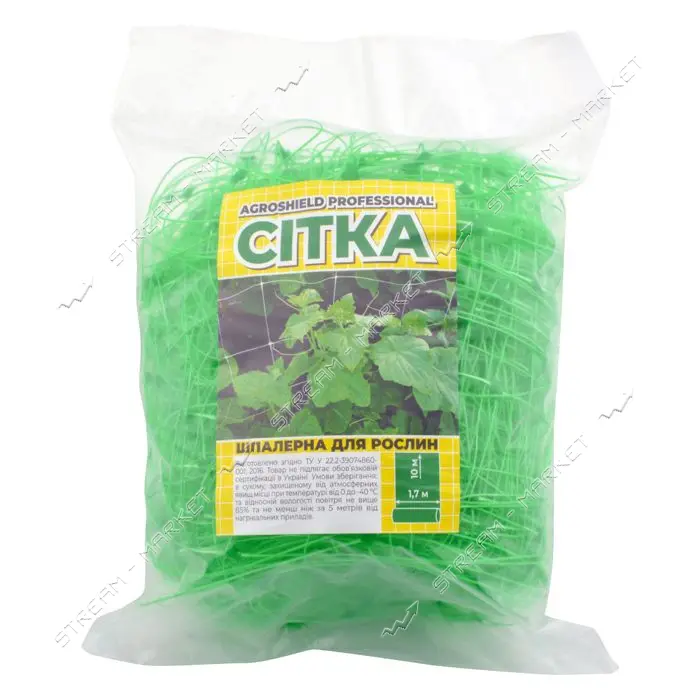 Сетка огуречная пакетированная Agroshield PROFESSIONAL ячейка 15х15см (15х18см) 1.7х10м зеленая     