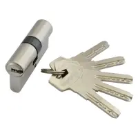 Секрет цинковый Vanger YM 60-CR 30/30 лазерный ключ/ключ 5 ключей хром                              
