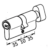 Секрет цинковый Vanger YM-80-С-CR 40/40 лазерный ключ/поворот 5 ключей хром