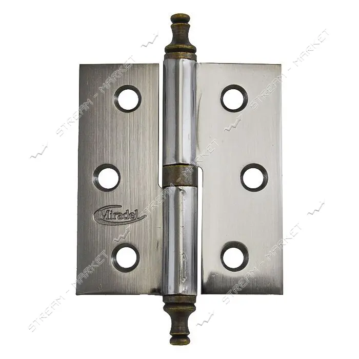 Петля стальная cъемная Miradel 70x63 AB R бронза                                                    