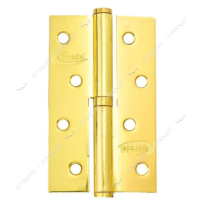 Петля стальная съемная Miradel 100x50-Steel-G золото