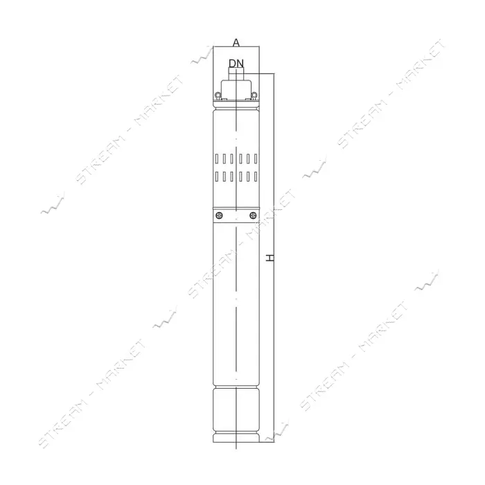 Насос шнековый погружной EuroAqua 4QGD1.2-50-0.37 0.37кВт Hmax 111м Qmax 25л/мин нерж               