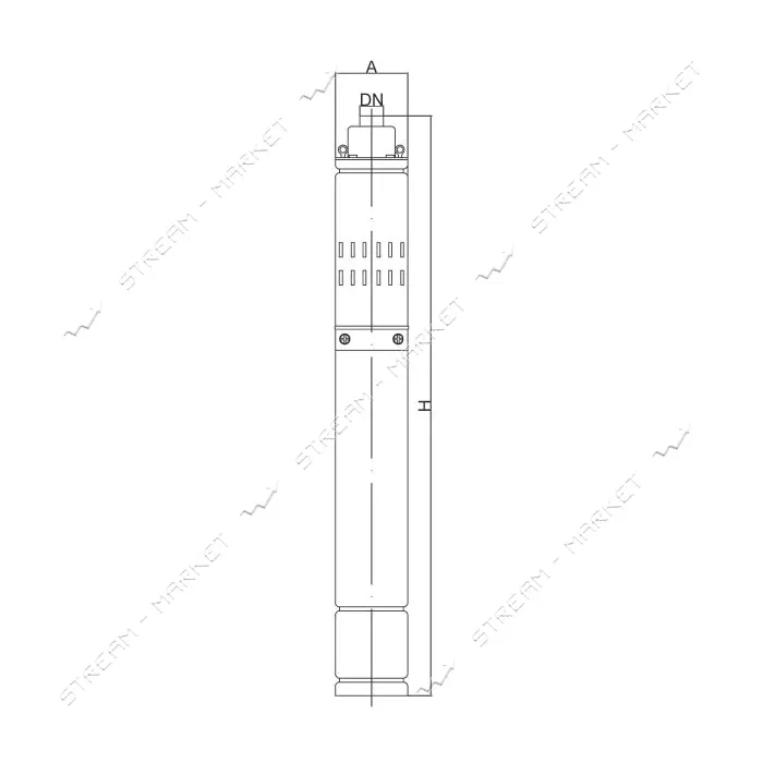 Насос шнековый погружной EuroAqua 4QGD1.5-60-0.5 0.5кВт Hmax 115м Qmax 25л/мин нерж