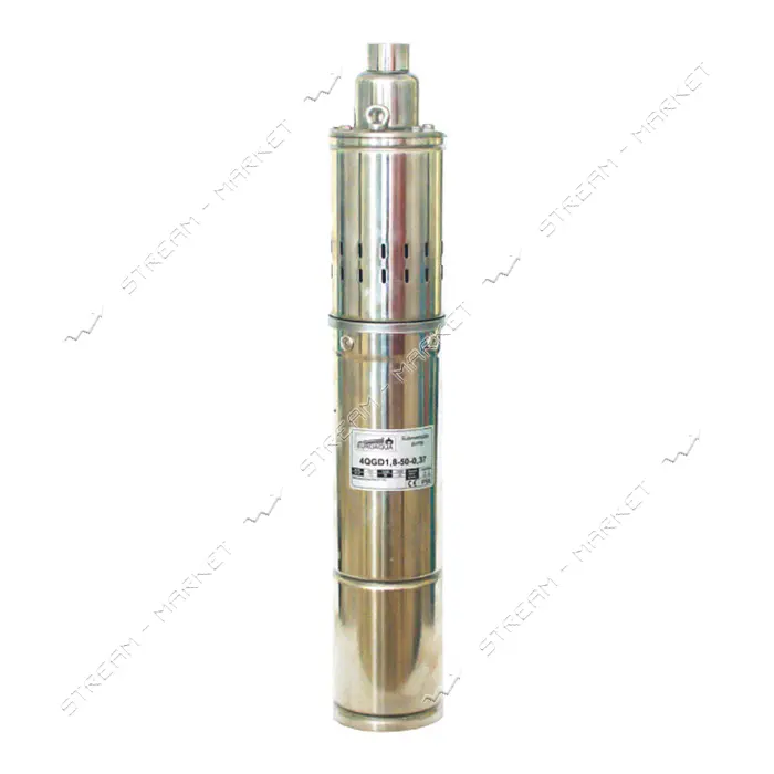 Насос шнековый погружной EuroAqua 4QGD1.5-100-0.75 0.75кВт Hmax 163м Qmax 25л/мин нерж