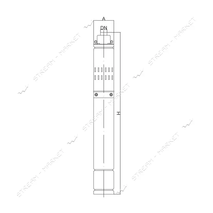 Насос шнековый погружной EuroAqua 4QGD1.5-120-1.1 1.1кВт Hmax 161м Qmax 25л/мин нерж                