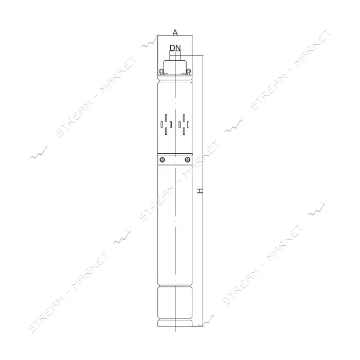 Насос шнековый погружной EuroAqua 3QGD1-60-0.75 0.75кВ Hmax 111м Qmax 25л/мин                       