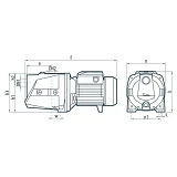 Насос поверхностный Delta JSW10M 1.1кВт
