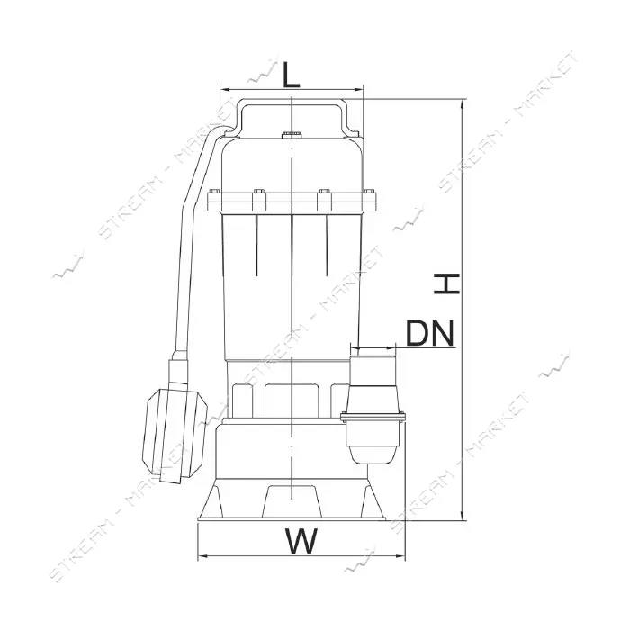 Насос фекальный DELTA WQD 1-1.1kw чугун