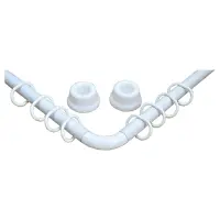 Карниз для ванной металлический угловой 0.9х1.8м белый Турция                                       