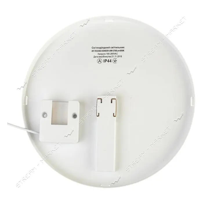 Светильник светодиодный AVT 130/1 round 3 серия Sensor 36W 5000K IP40 пластик круг белый            