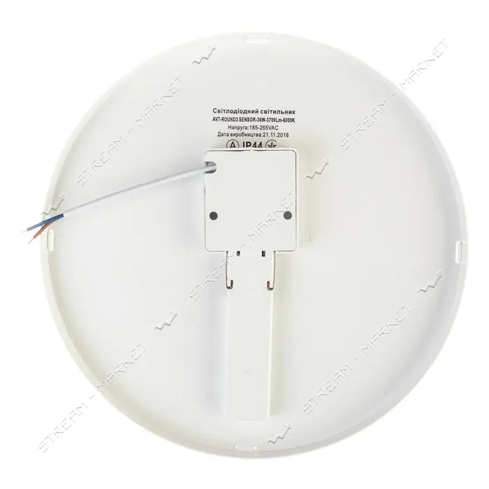 Светильник светодиодный AVT 130/1 round 3 серия Sensor 36W 5000K IP40 пластик круг белый            
