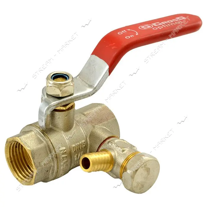 Кран Зима Gross 1/2" В/В латунный шар                                                               